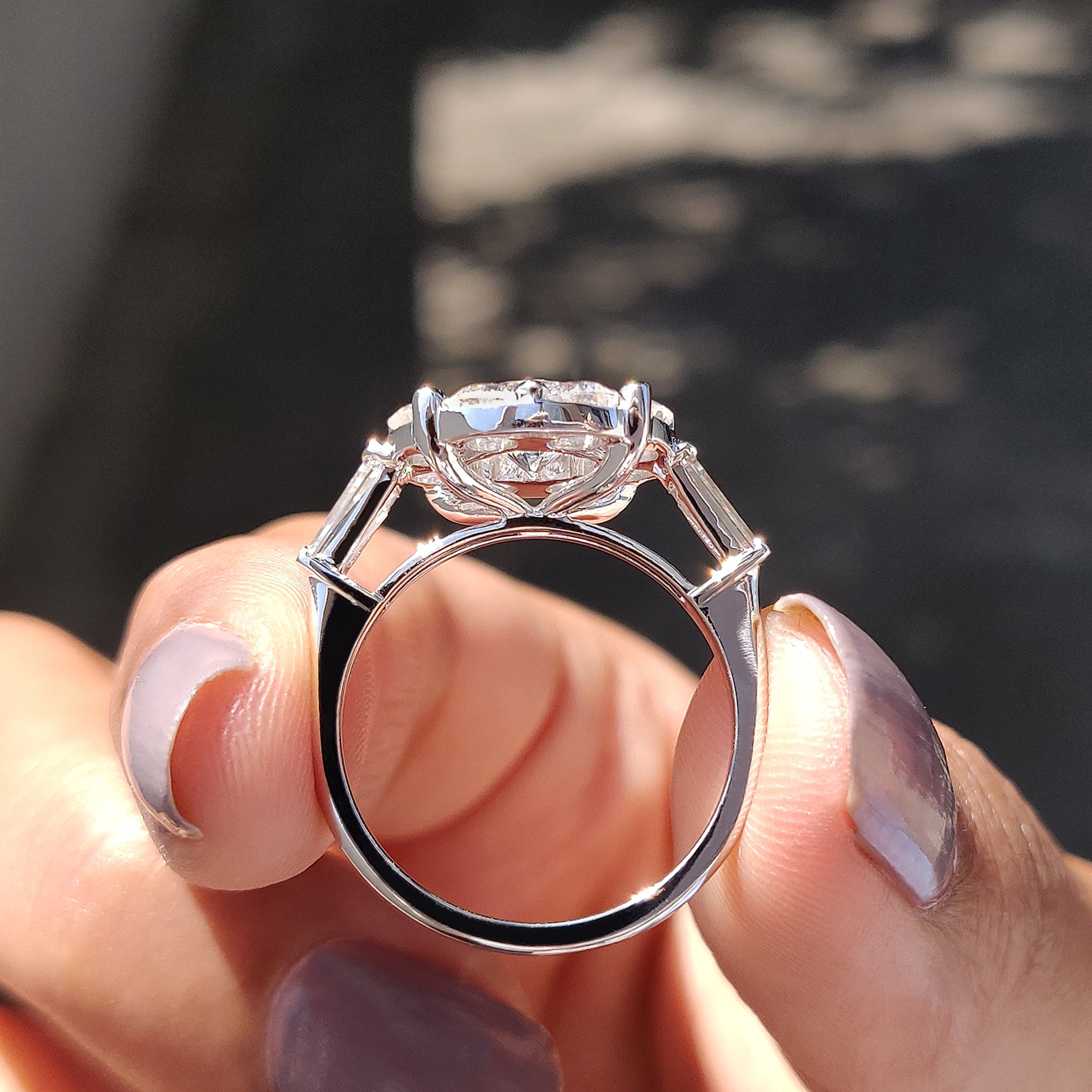 A prong setting engagement ring holds the stone securely with style.
