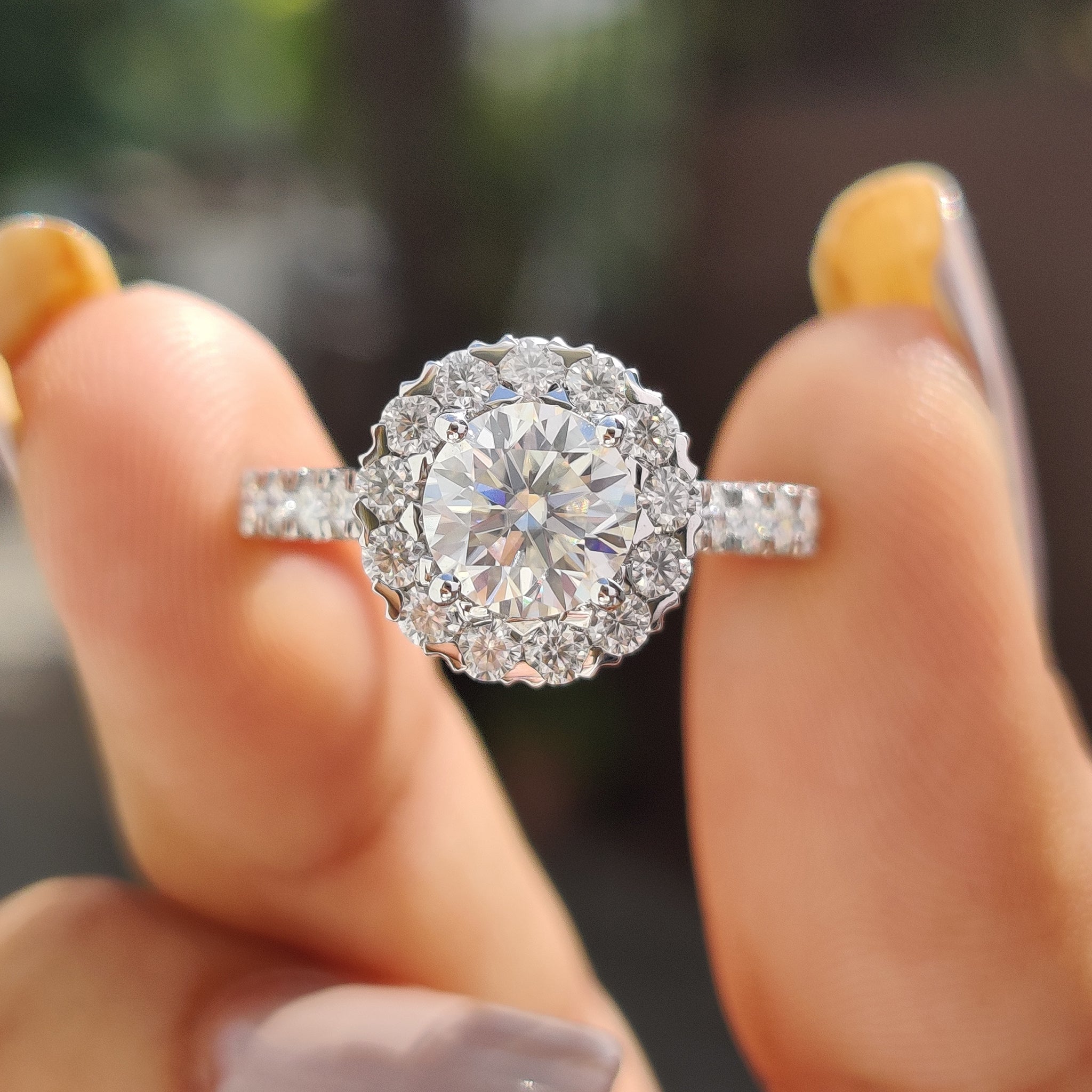 Stunning Halo Engagement Ring sparkling with timeless elegance

