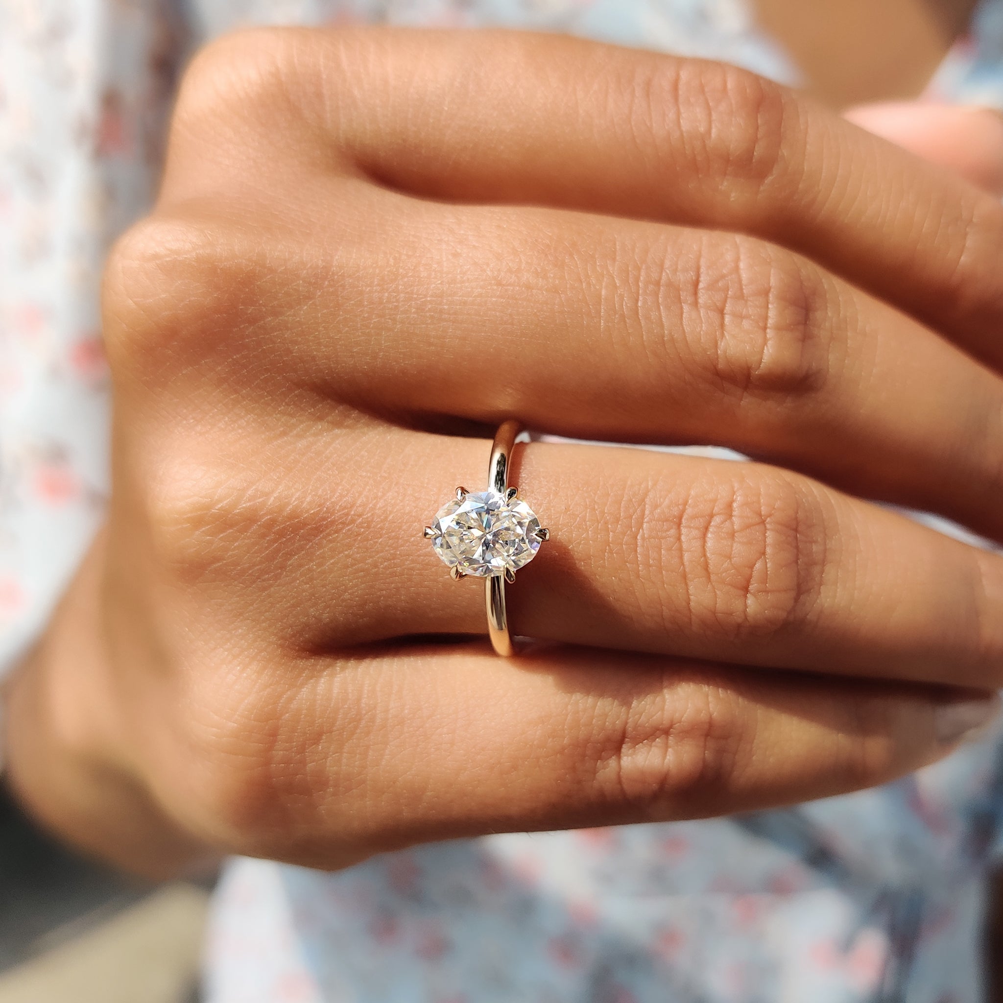 Moissanite Ring with clean and radiant lines
