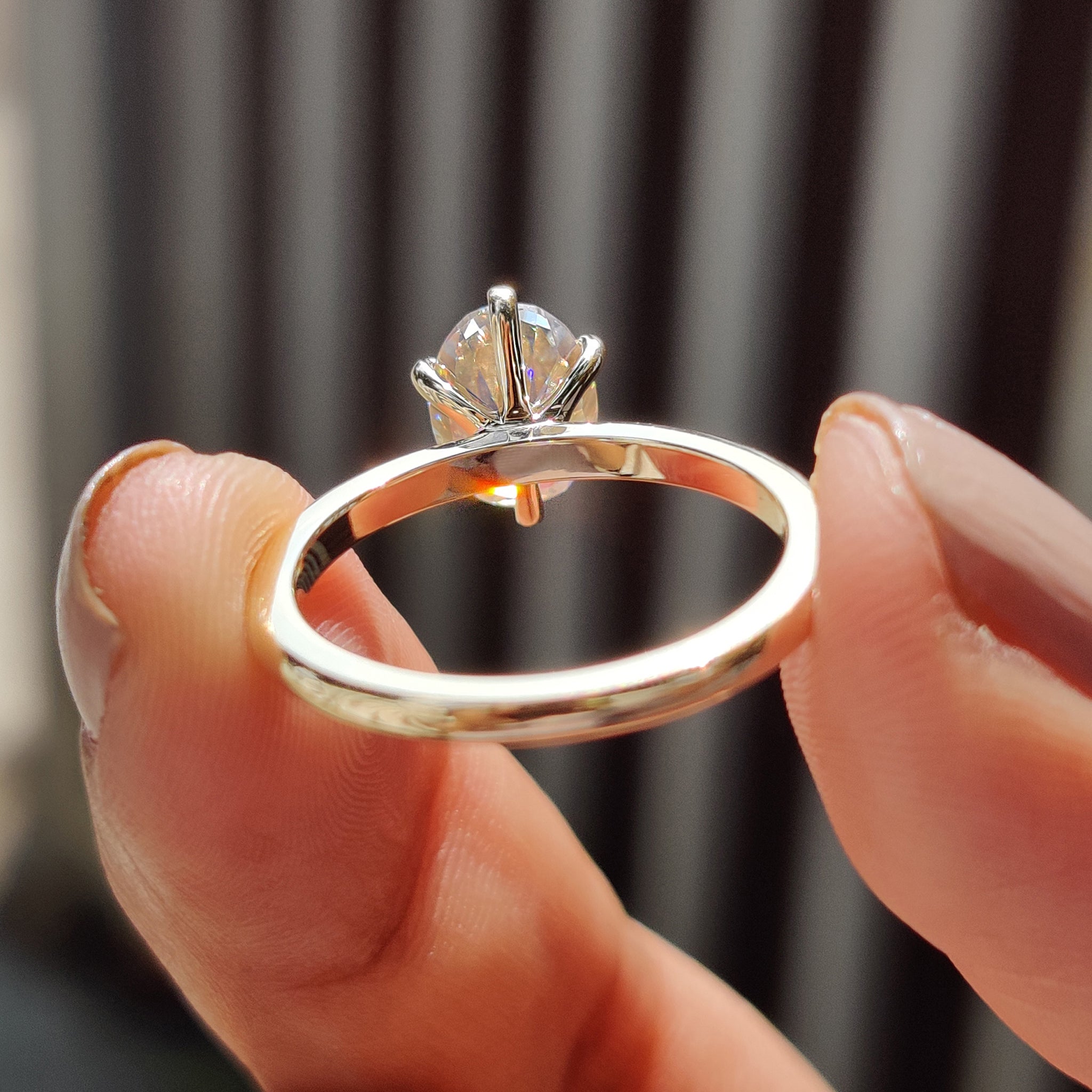 Moissanite Engagement Ring for a modern bride
