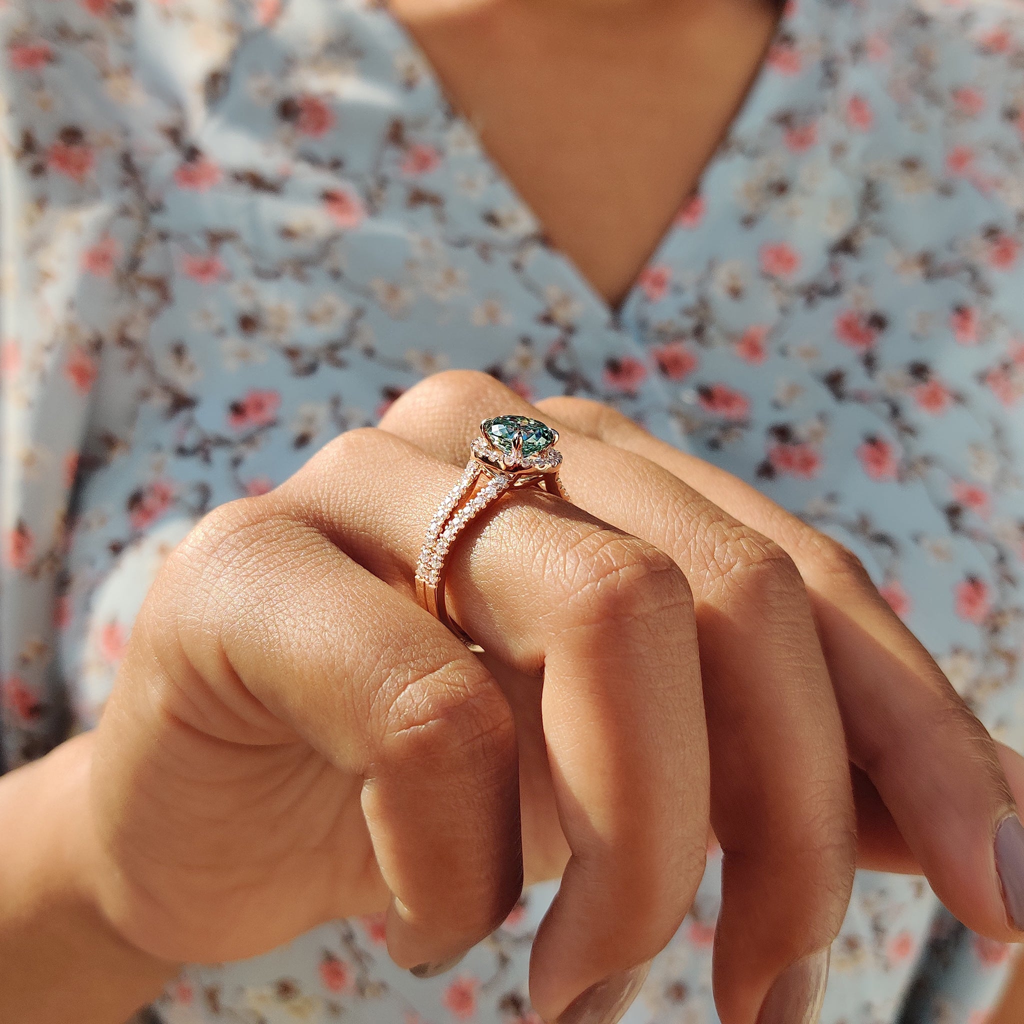 Rose Gold Engagement Ring crafted for soft warmth.
