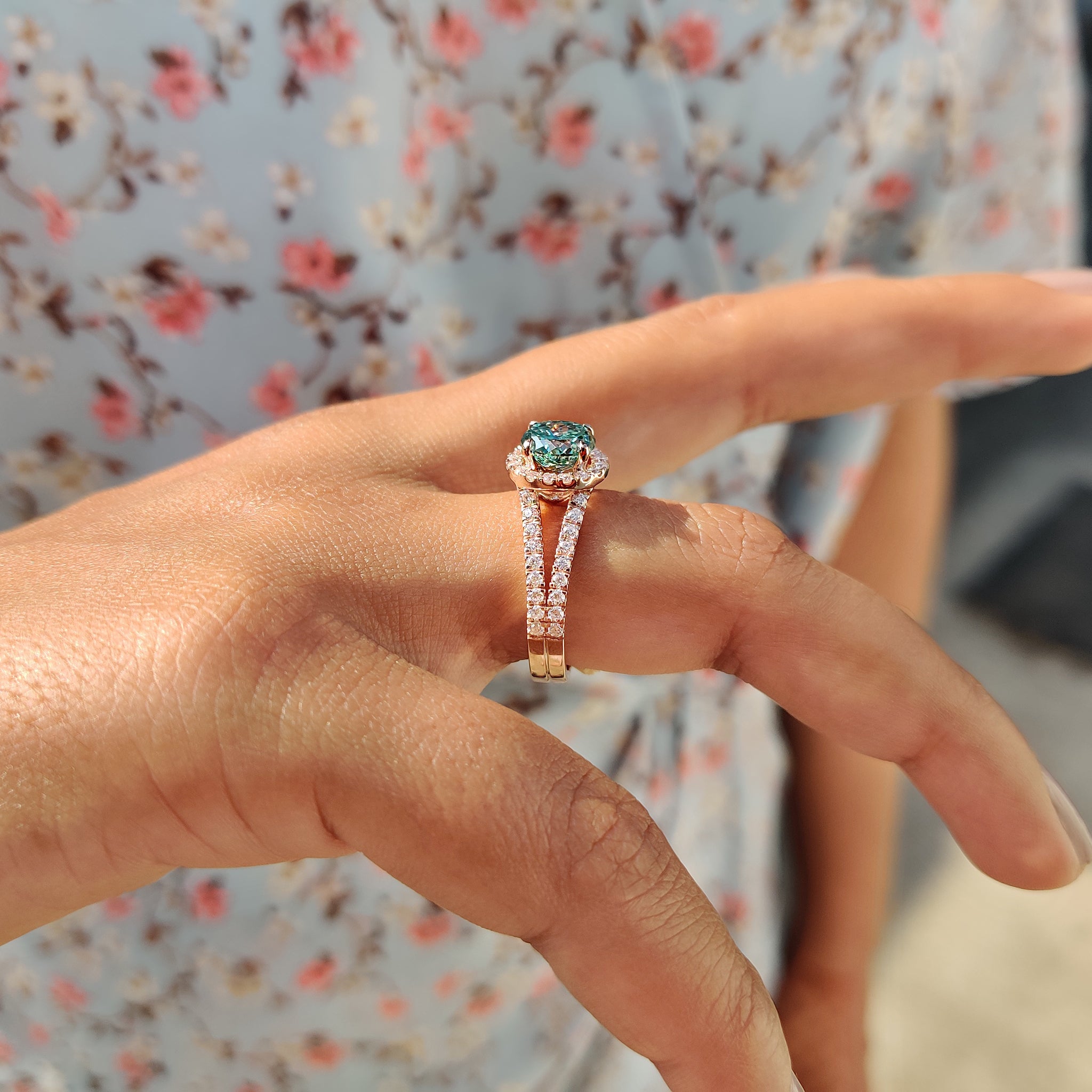 Pave Ring Setting designed for added brilliance.
