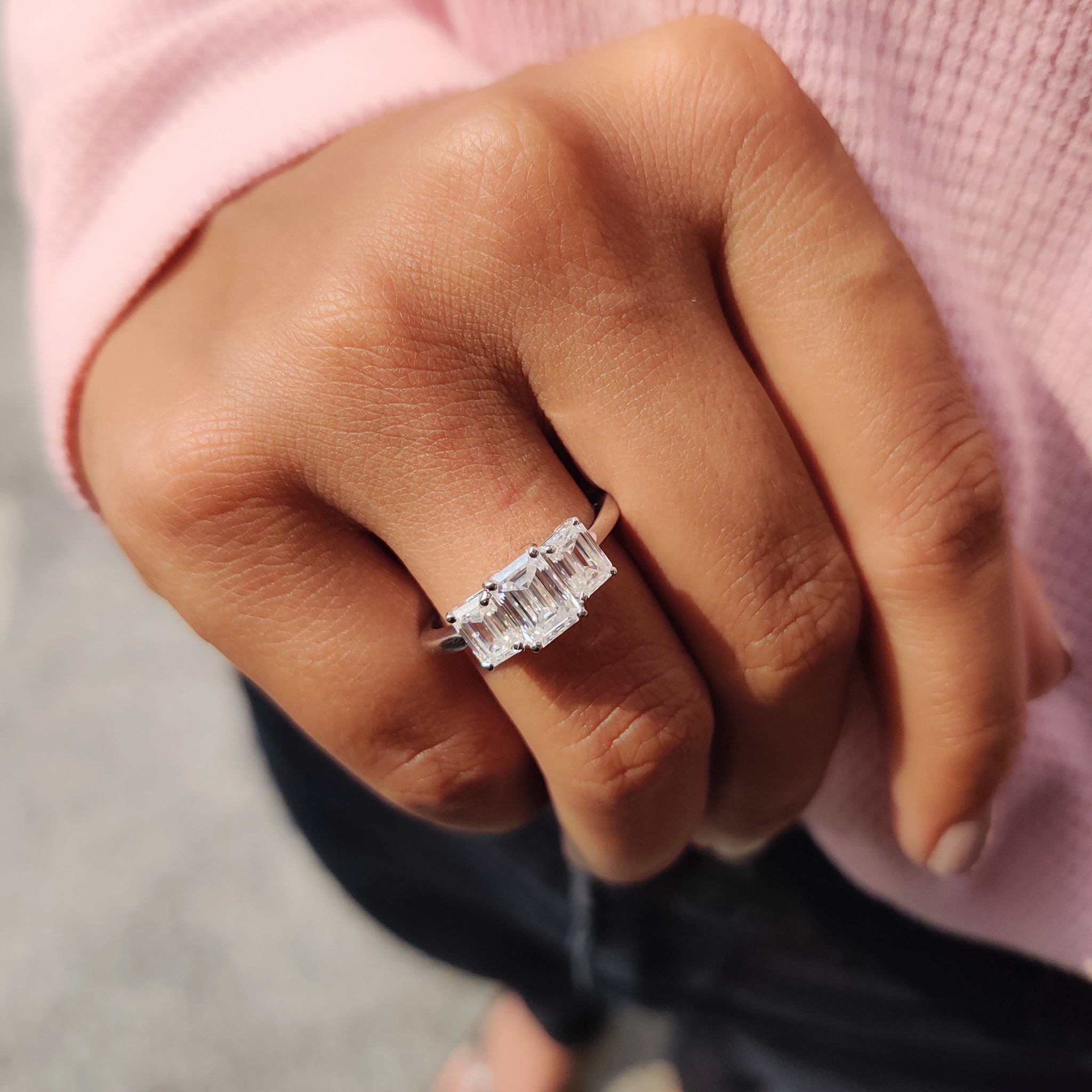 A white gold ring offers a cool, refined look for any occasion.
