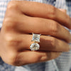 The moissanite Toi Et Moi ring shines with brilliant sparkle and ethical sourcing.