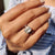 This emerald cut engagement ring offers timeless elegance and sparkle.