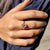 The cushion rose cut ring has a beautiful, vintage-inspired shape.