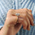 An oval cut ring gives the design a smooth, elongated shape.