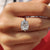 Oval engagement ring with a 4 prong setting.
