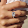 East West Oval Engagement Ring