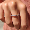 Round Cut Twisted Diamond Wedding Band
