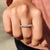 Three Row Diamond Band With Round Cut