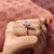 Hidden halo setting engagement ring for extra brilliance.
