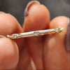 Round wedding band with clean edges.