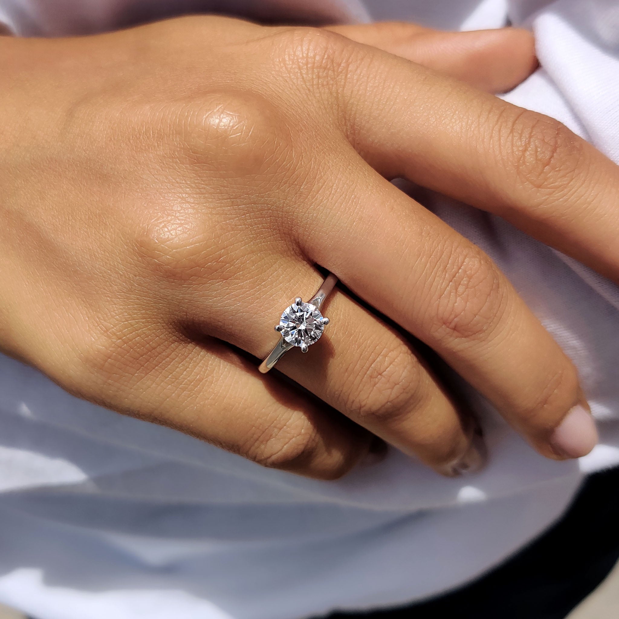 White Gold Solitaire Engagement Ring