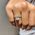 Yellow gold engagement ring with smooth shine.