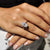 Oval cut engagement ring with a soft shape.