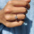 Rose gold engagement ring with warm tone