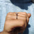 Round cut engagement ring with perfect symmetry