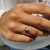 Oval cut engagement ring with graceful shape