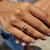 Round cut pave ring adding subtle sparkle