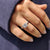 Princess cut ring with clean, modern lines.