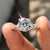 Round cut engagement ring with brilliant sparkle.