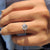White gold ring adds sleek shine to your special day.