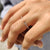 Round Diamond Wedding Band - Open Gap Design