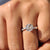 Hexagon engagement ring made with white gold ring.
