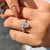 White gold Marquise cut Moissanite ring
