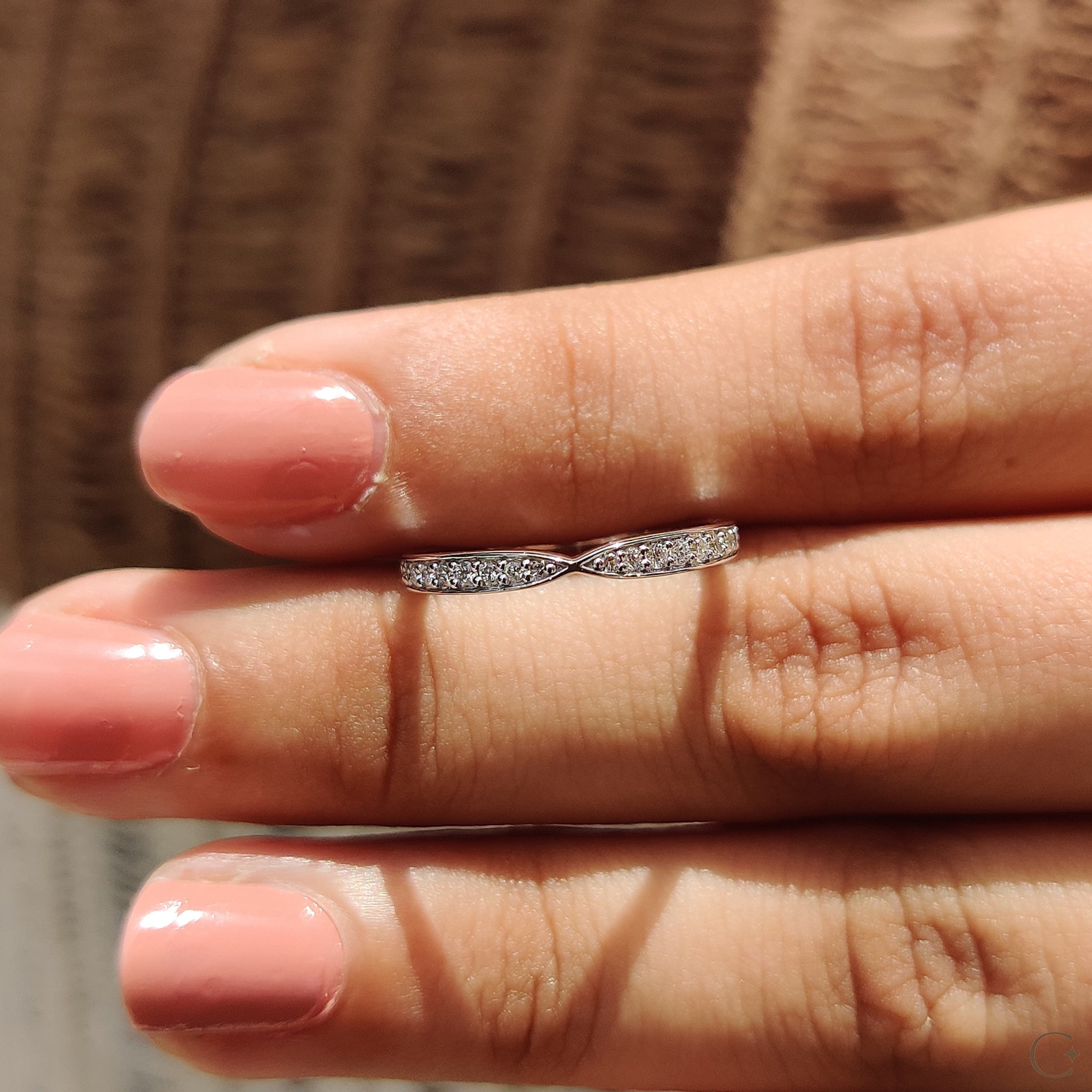 Tapered Pave Wedding Band