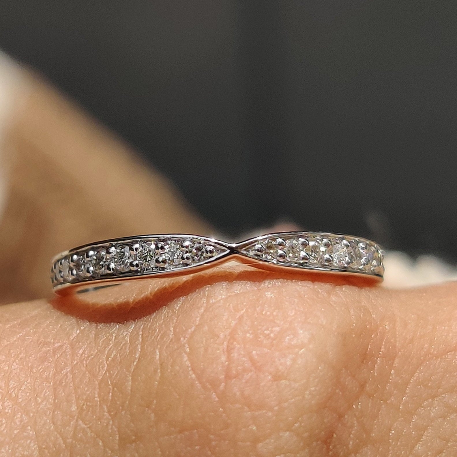 Tapered Pave Wedding Band