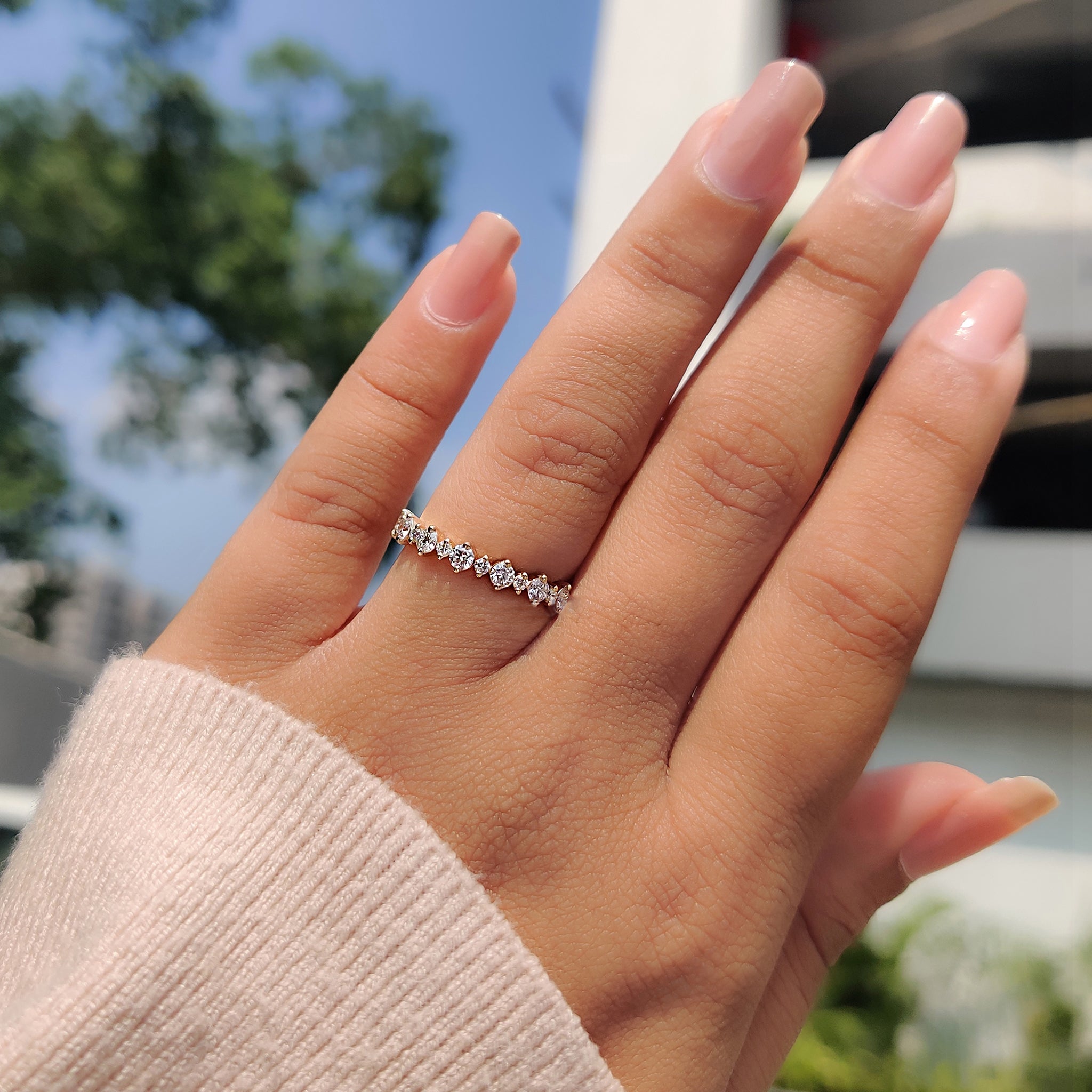 Gold Eternity Band - Round Diamond