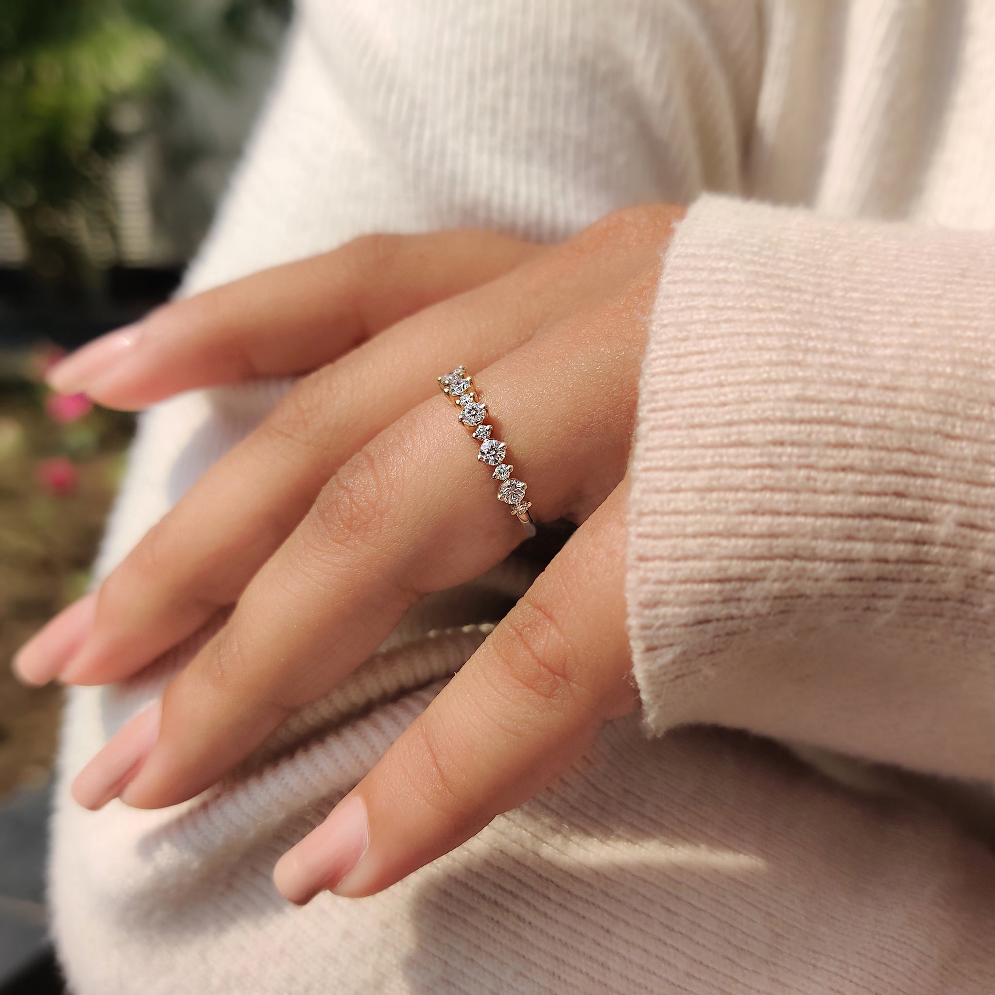 Gold Eternity Band - Round Diamond