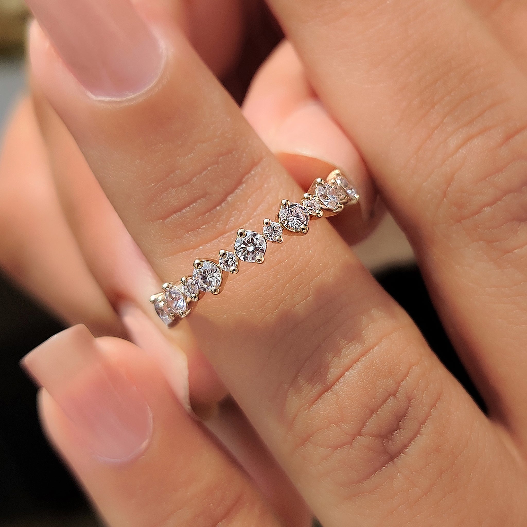 Gold Eternity Band - Round Diamond
