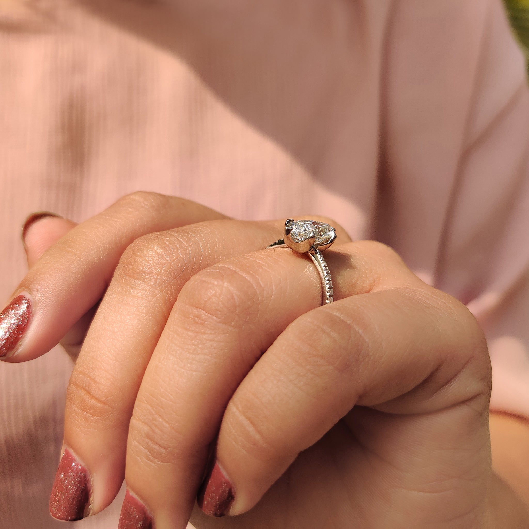 Marquise Cut Diamond Ring With Tulip Prong