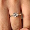 Round Diamond Ring with Side Stone