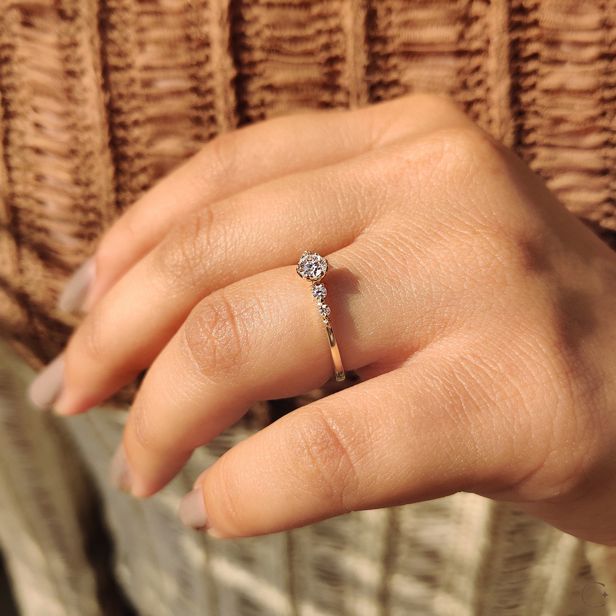 Yellow gold ring with classic, elegant design.
