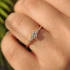 Round Diamond Ring with Round Side Stone