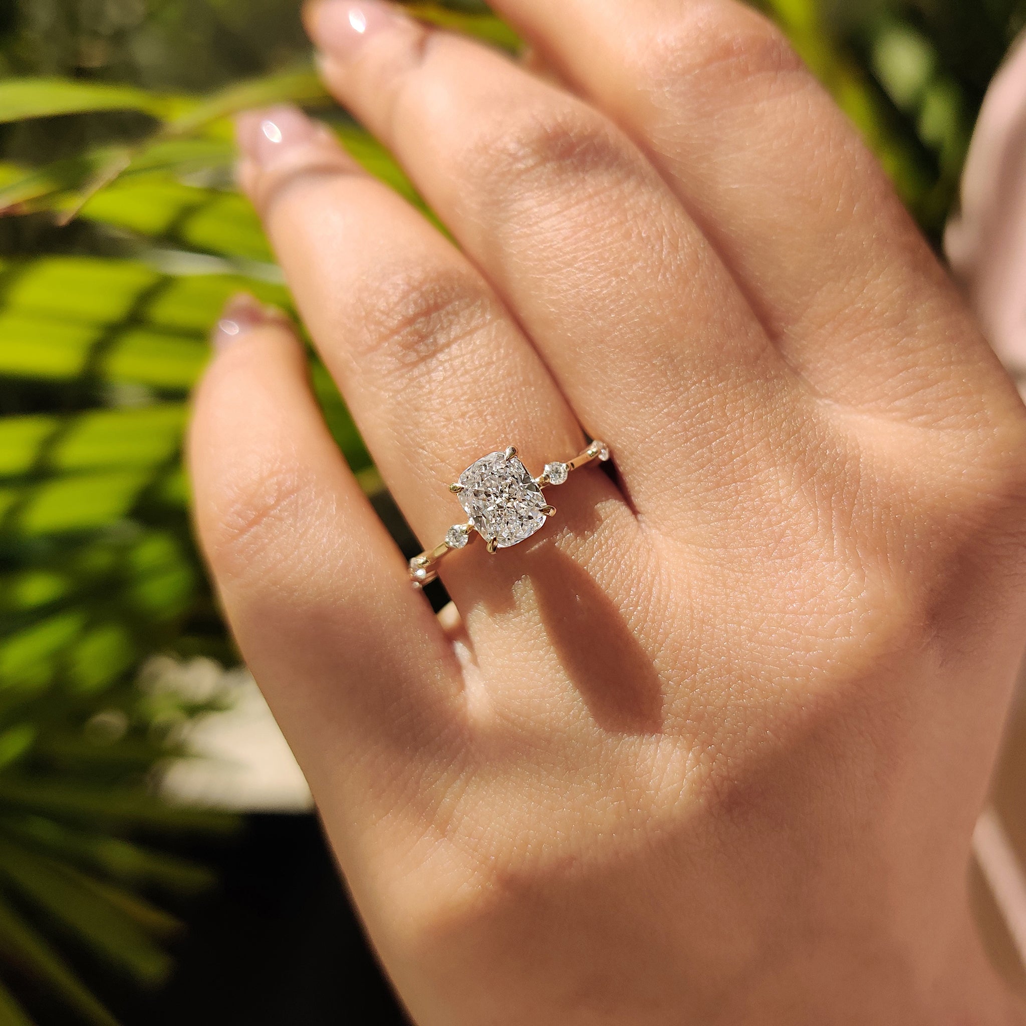 Handmade ring with IGI certified Lab Grown Diamonds, set in a classic yellow gold band.
