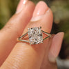White Gold Elongated Cushion Cut Diamond Ring