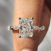 Hidden Halo Engagement Ring featuring a Lab Grown Diamond set in white gold.

