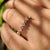 Vintage rose bud band with delicate detailing and a romantic touch.