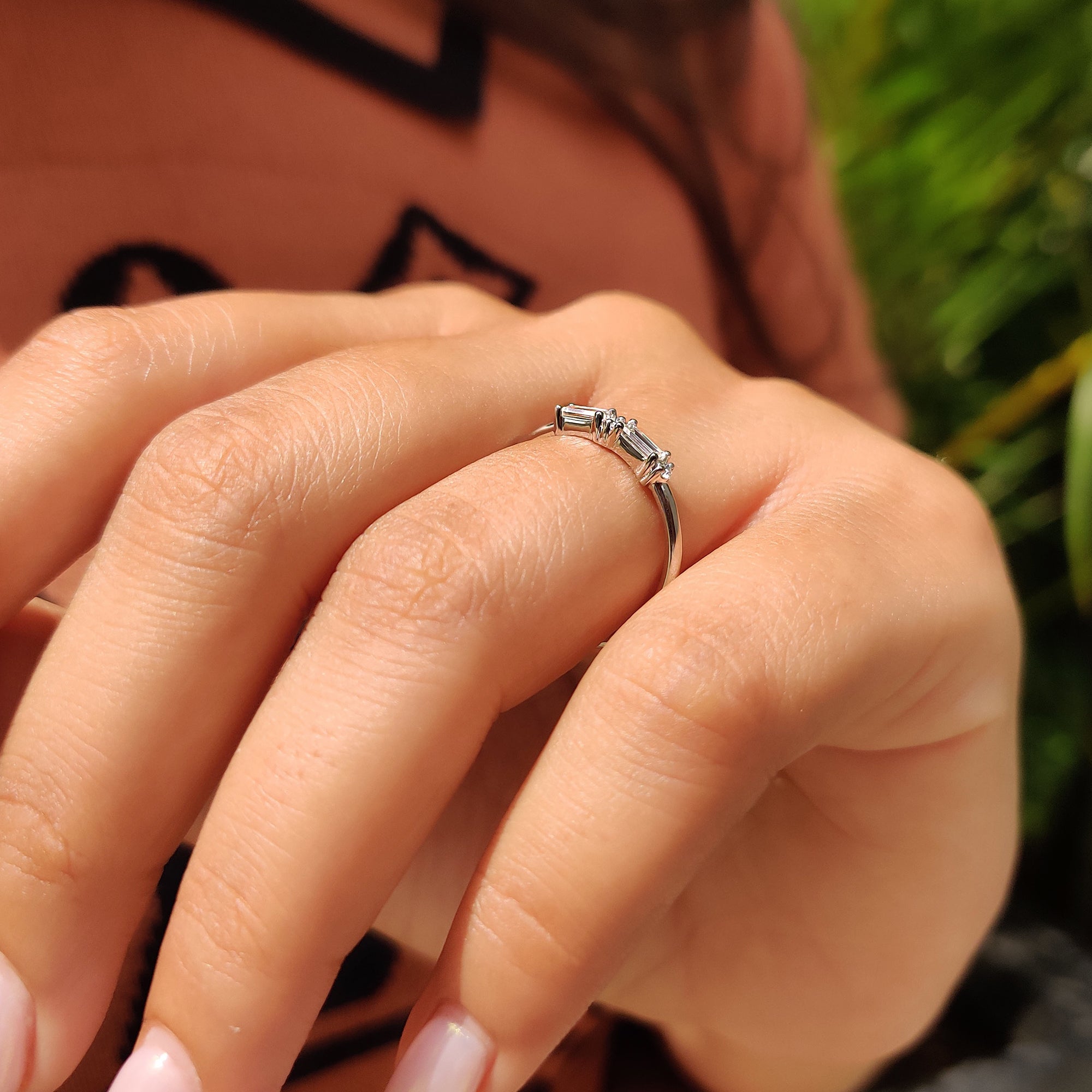 Lab Grown Diamond ring set in a beautifully crafted white gold band.
