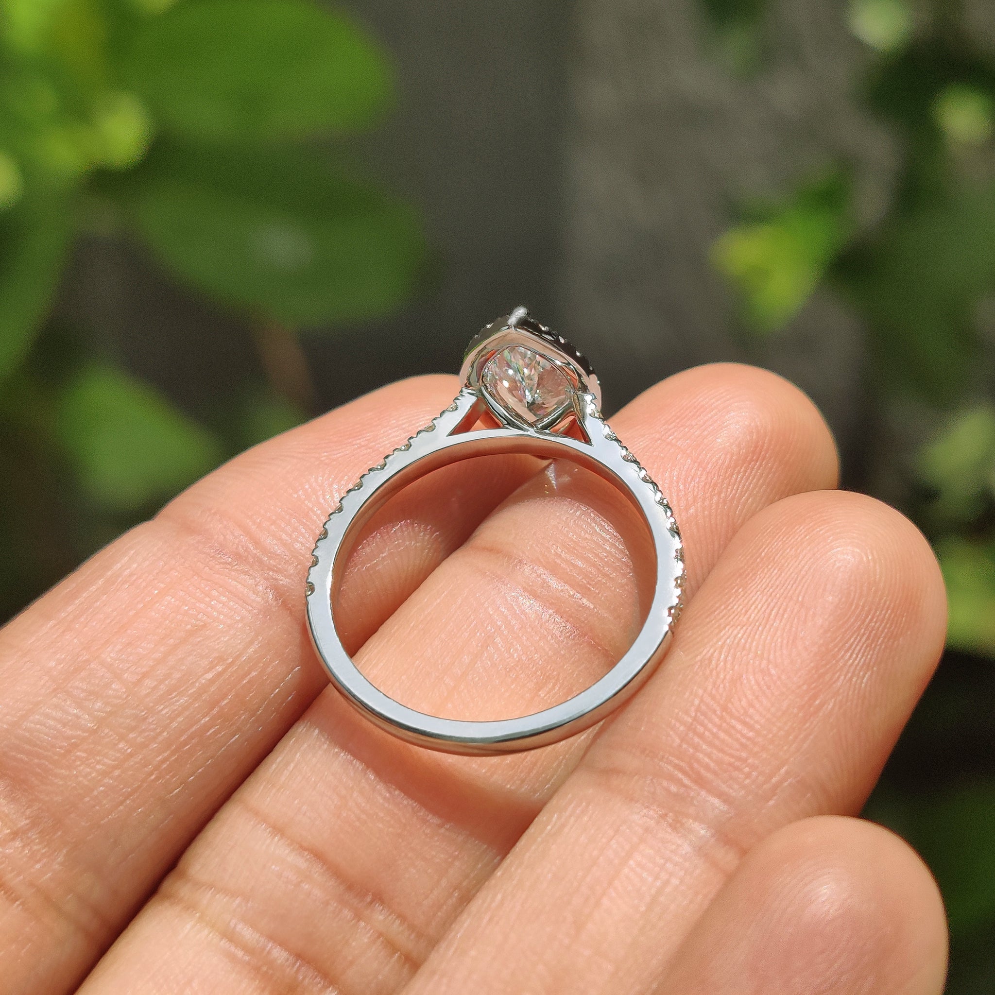 Diamond Marquise Engagement Ring in Cathedral Setting