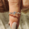 Oval Diamond Wedding Band - Zig Zag Style