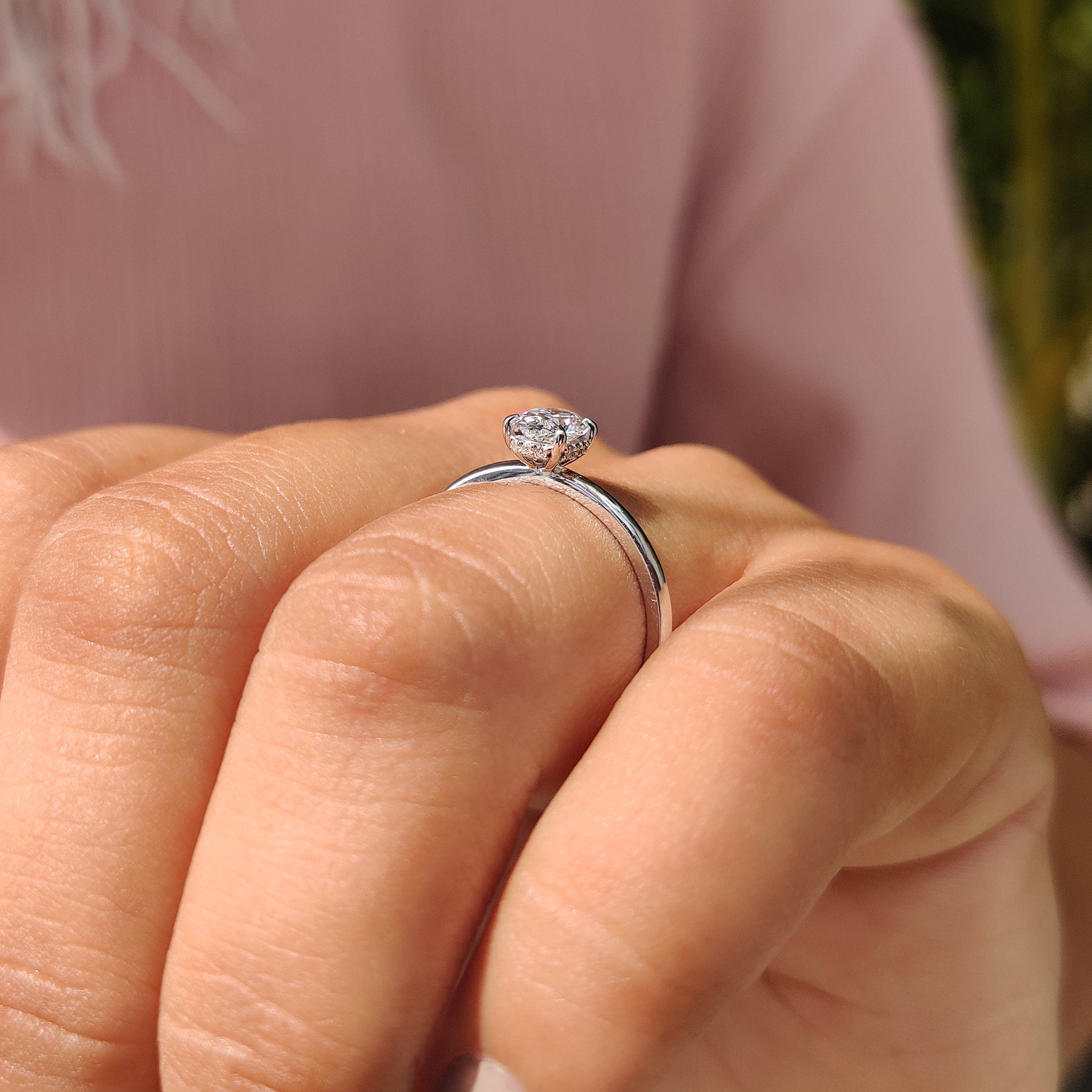 Carat diamonds engagement ring with handmade jewelry.
