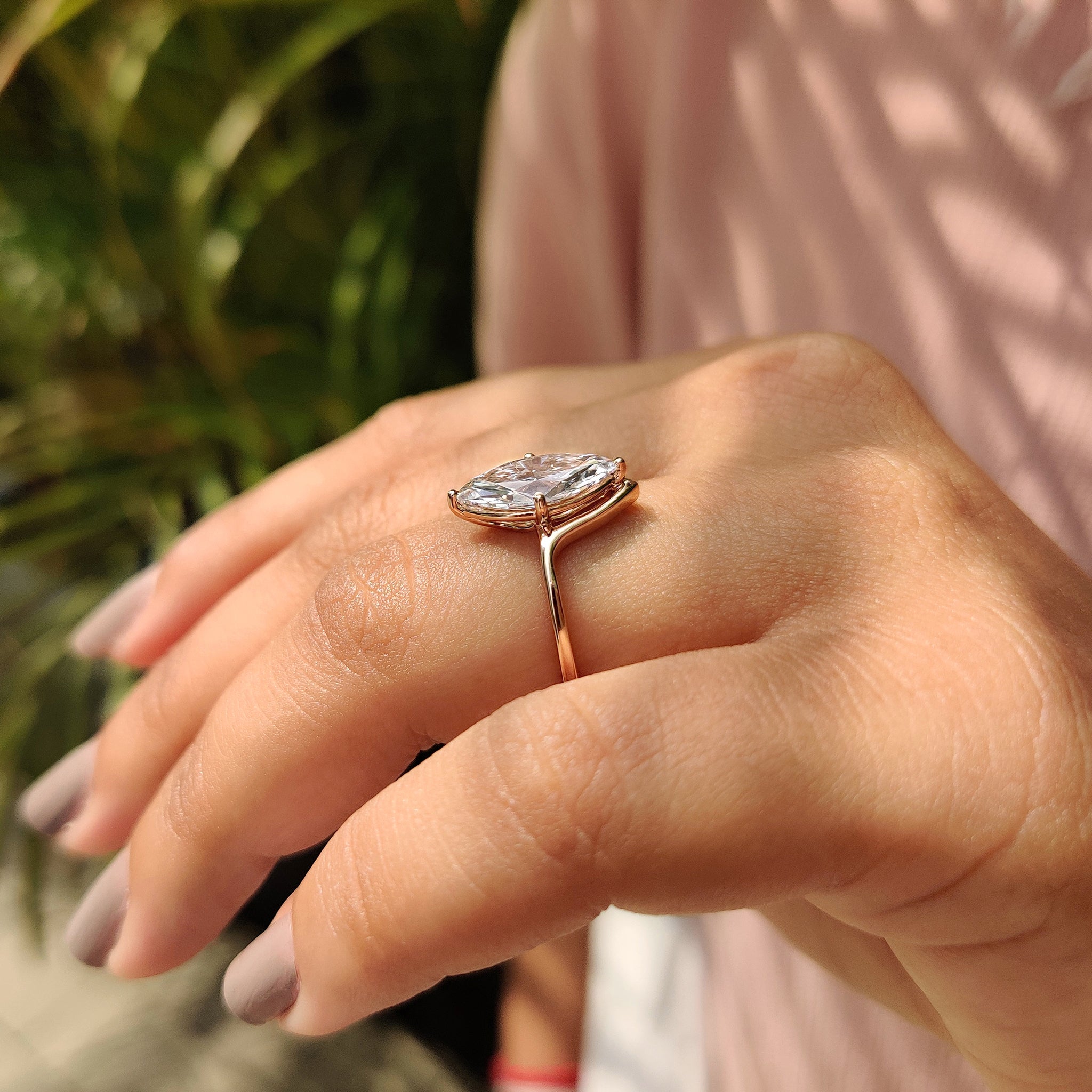 Handmade ring matched with carat diamonds engagement ring.
