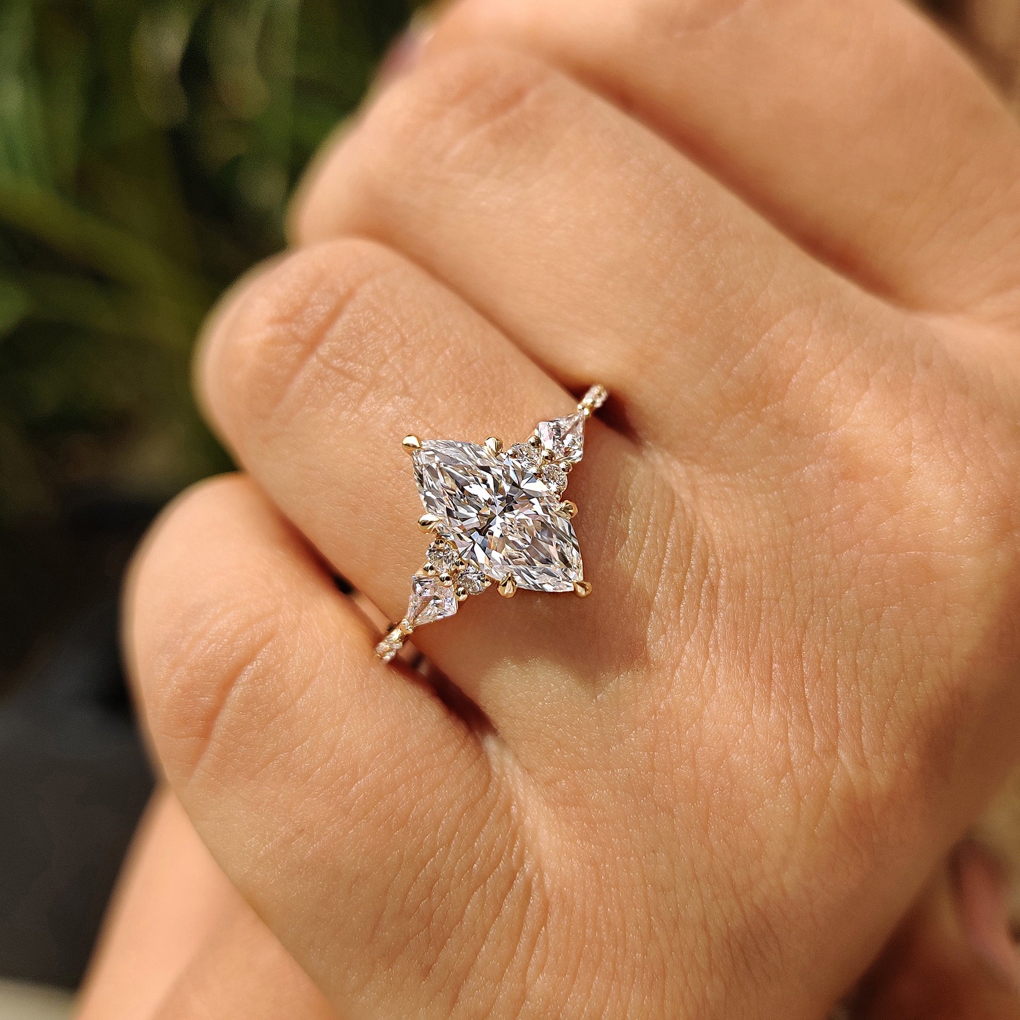 Handmade ring with carat diamonds ring.
