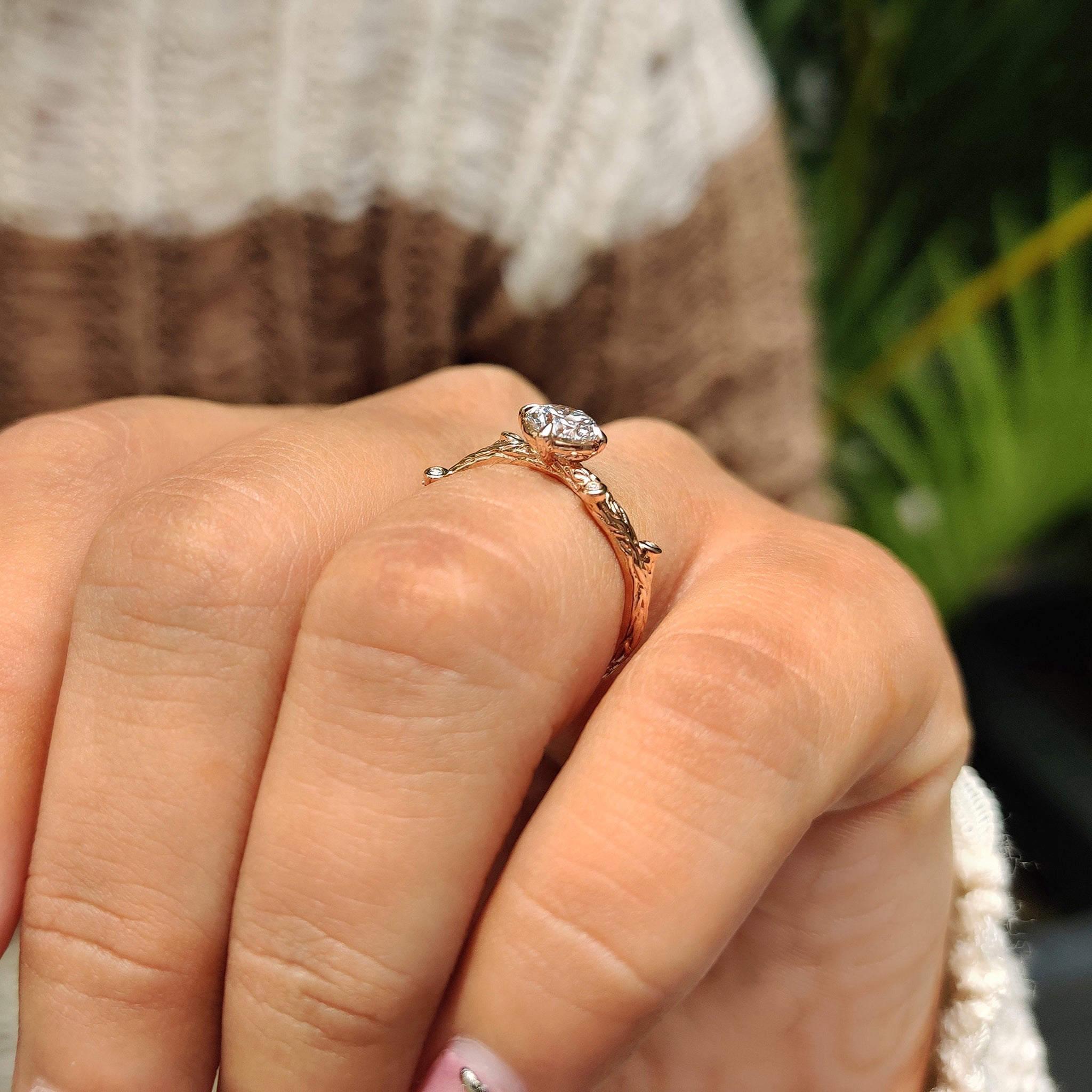 Handmade ring with carat diamonds ring.

